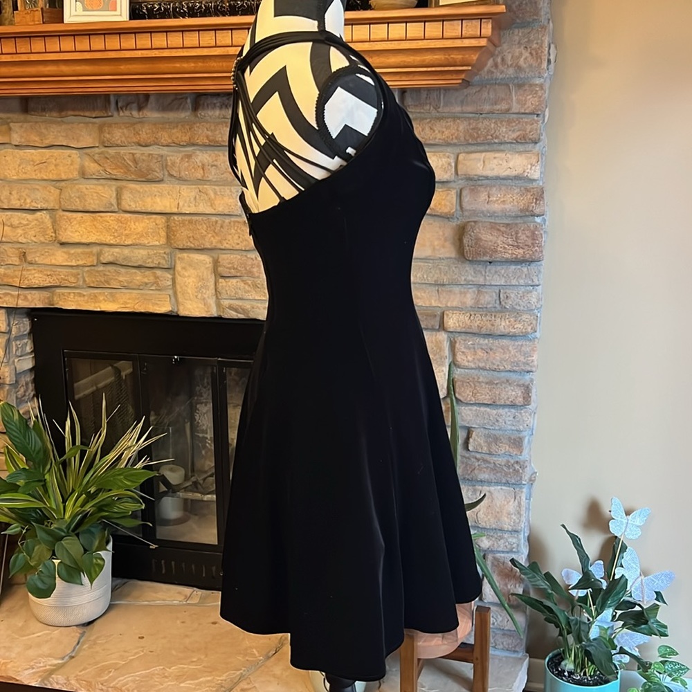 Betsy & Adam By Linda Bernell Black velvet fit & flare party/formal dress. NWT! - Picture 7 of 13